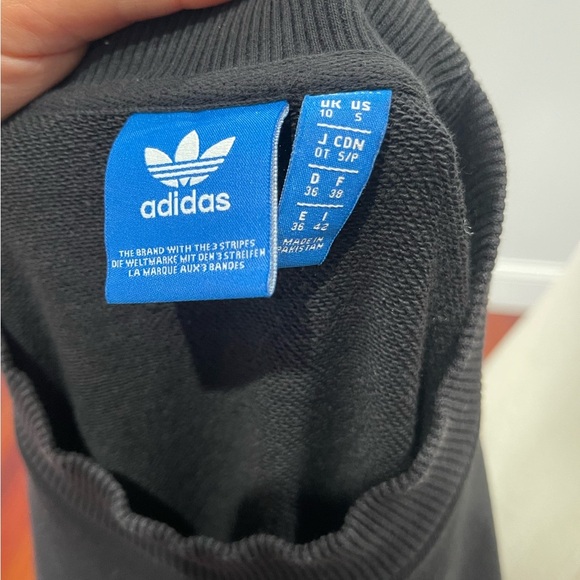 adidas Originals Trefoil Crew Neck Dress In Black - Picture 14 of 14